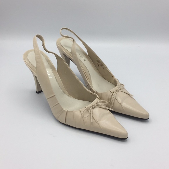 Nine West NW Dewey Light Natural Leather Size 91/2 - Picture 1 of 9